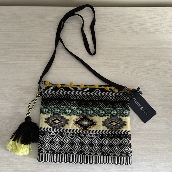 chloe & lex Handbags - Chloe & Lex Patterned Crossbody Bag NWT
